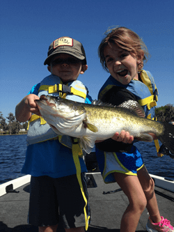 My kids Bass fishing in Orlando